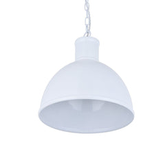 Wardour Industrial Bay Pendant Light Pure White - SE Home