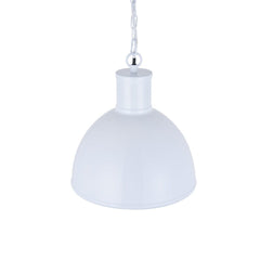 Wardour Industrial Bay Pendant Light Pure White - SE Home