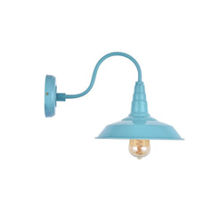 Argyll Industrial Wall Light Duck Egg Blue Turquoise - SE Home