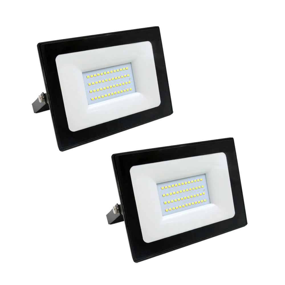 30W Slim LED Floodlight 6000K (Pack of 2)
