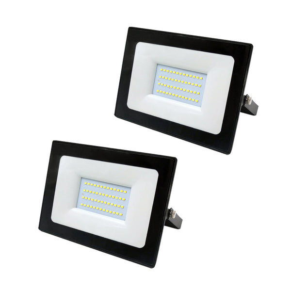 30W Slim LED Floodlight 4000K (Pack of 2)