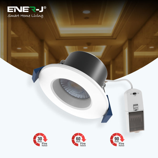 Pack of 4 CCT 8W Fire Rated LED Downlight Dimmable
