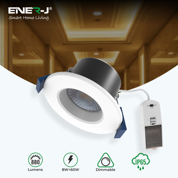 Pack of 6 CCT 8W Fire Rated LED Downlight Dimmable