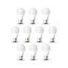 10 Pack - 9W A60 B22 LED Light Bulb 6000K Non-Dimmable