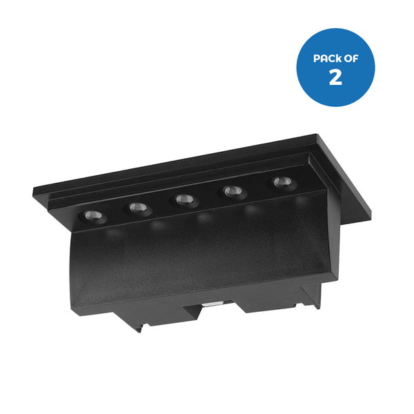 Solar Powered Deck / Fence Light with 5 LEDs, 2 Colour Switchable - 3000K & 6000K 2 Pack