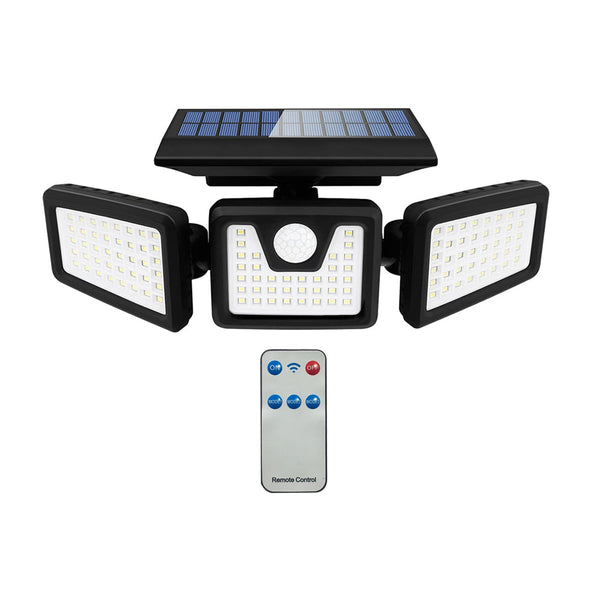 Solar Sensor 3 Heads Wall Light