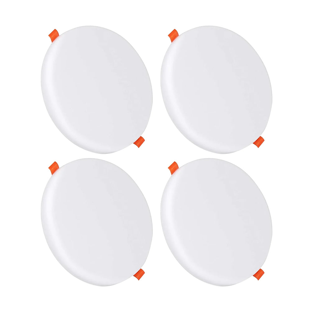 18W Frameless Recessed-Surface Super LED Panel Downlights 105mm, Round Pack of 4