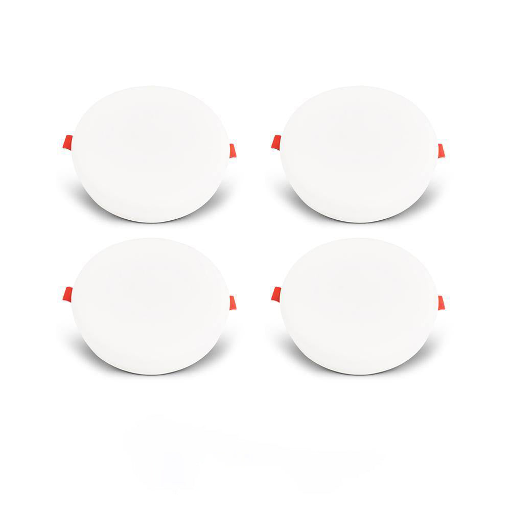 24W Frameless Recessed-Surface Super LED Panel Downlights, 105mm, Round Pack of 4