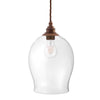 Marlowe Clear Glass Pendant Light - Old English Brass