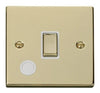 Polished Brass - White Inserts Polished Brass 1 Gang 20A Ingot DP Switch With Flex - White Trim