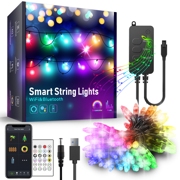 5 Meters Smart WiFi RGB Fairy Lights IR Remote