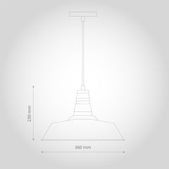 Aston Blue Industrial Breakfast Bar Pendant Light - Argyll - SE Home