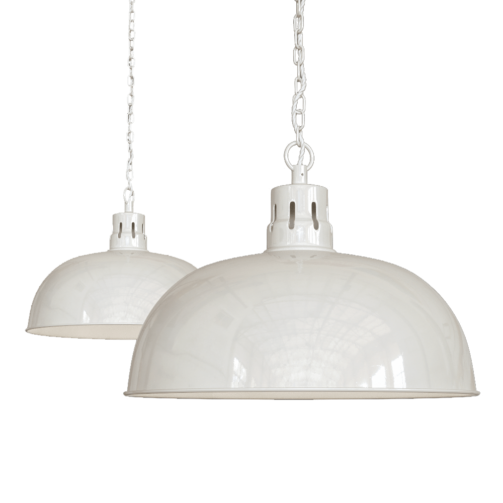 Berwick Rustic Dome Pendant Light Clay White Cream - SE Home