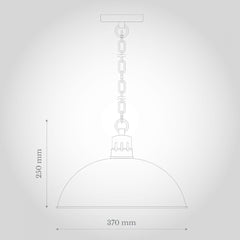 Berwick Rustic Dome Pendant Light Matt Black - SE Home