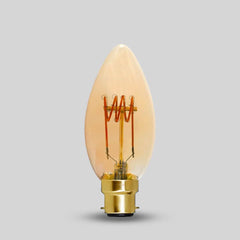 3W B22 C35 Candle Light Bulb 1800K Vintage Filament High CRI Dimmable