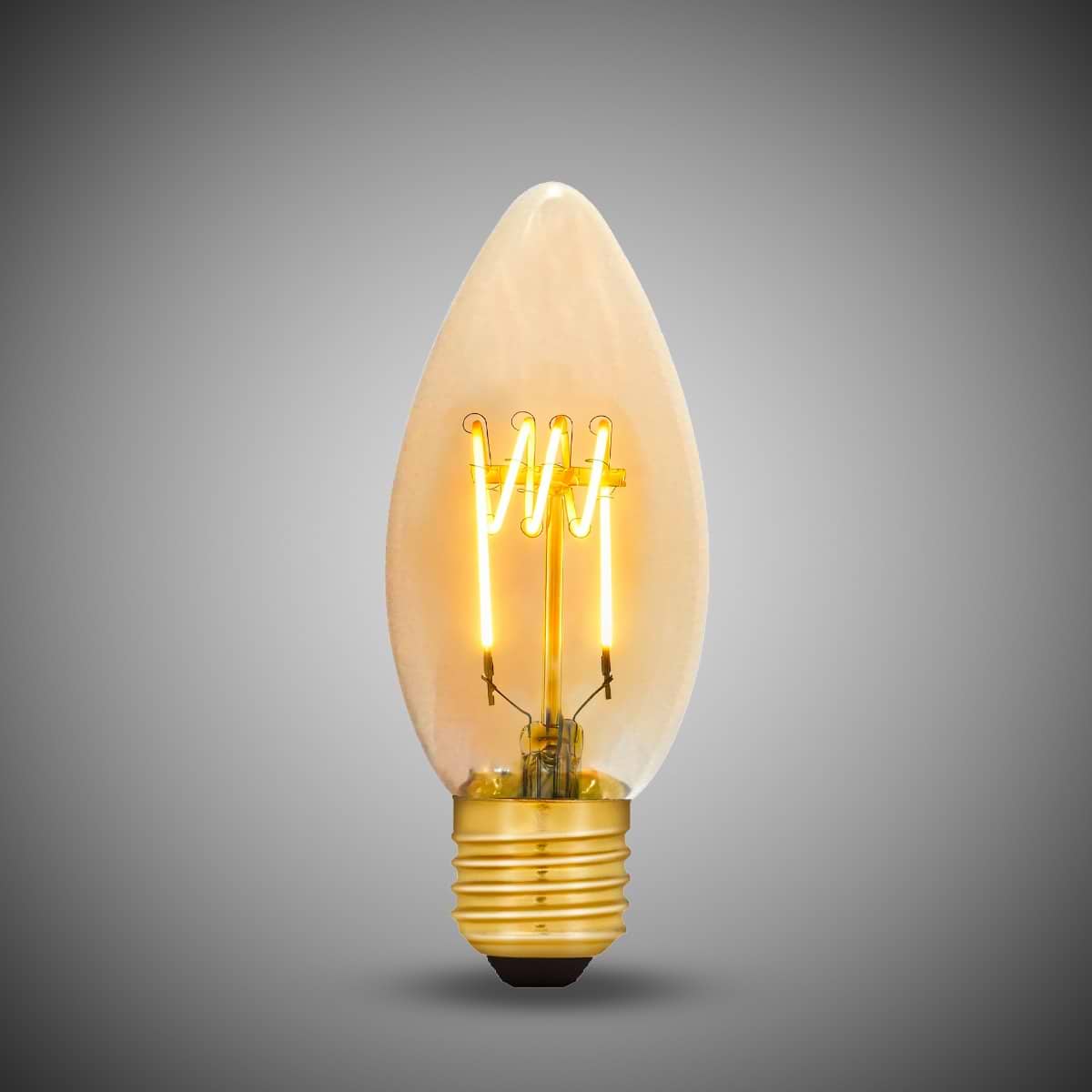 3W E27 C35 Candle Light Bulb 1800K Vintage Filament High CRI Dimmable