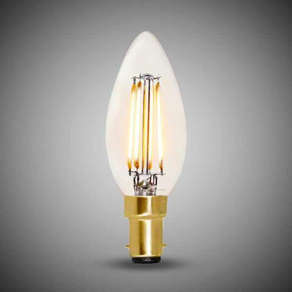 4W B15 C35 Candle Light Bulb 2700K Standard Straight Filament High CRI Dimmable