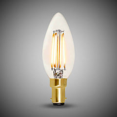 4W B15 C35 Candle Light Bulb 2700K Standard Straight Filament High CRI Dimmable