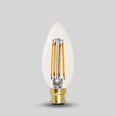 4W B22 C35 Candle Light Bulb 2700K Standard Straight Filament High CRI Dimmable