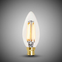 4W B22 C35 Candle Light Bulb 2700K Standard Straight Filament High CRI Dimmable