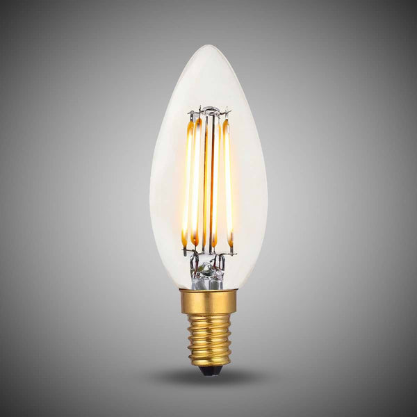 4W E14 C35 Candle Light Bulb 2700K Standard Straight Filament High CRI Dimmable