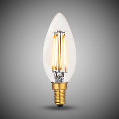 4W E14 C35 Candle Light Bulb 2700K Standard Straight Filament High CRI Dimmable