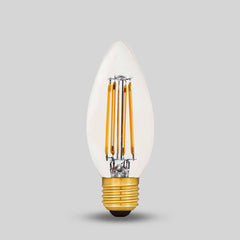 4W E27 C35 Light Bulb 2700K Standard Straight Filament High CRI Dimmable