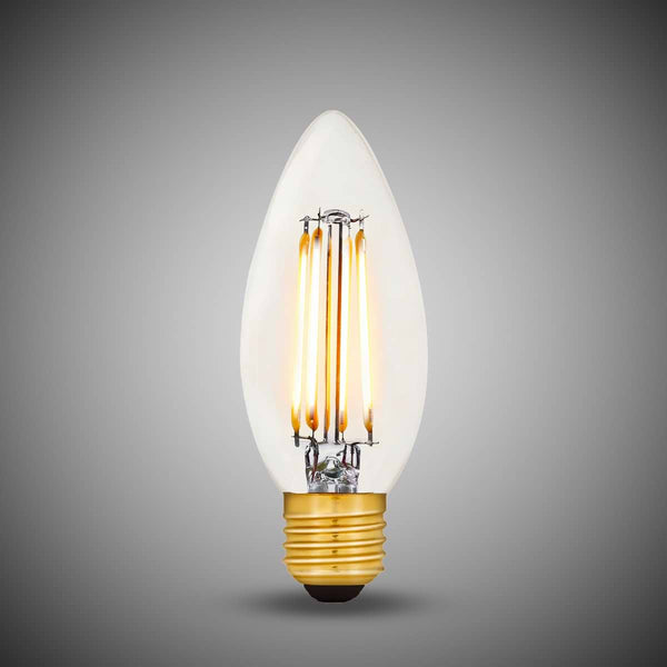 4W E27 C35 Light Bulb 2700K Standard Straight Filament High CRI Dimmable