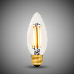 4W E27 C35 Light Bulb 2700K Standard Straight Filament High CRI Dimmable
