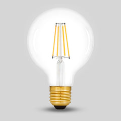 7W E27 G125 Light Bulb 2700K Standard Straight Filament High CRI Dimmable