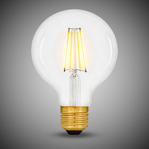 7W E27 G125 Light Bulb 2700K Standard Straight Filament High CRI Dimmable