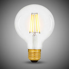 7W E27 G125 Light Bulb 2700K Standard Straight Filament High CRI Dimmable