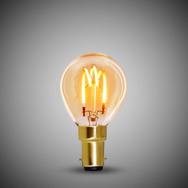 3W B15 P45 Golfball Light Bulb 1800K Vintage Filament High CRI Dimmable