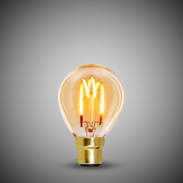 3W B22 G45 Golfball Light Bulb 1800K Vintage Filament High CRI Dimmable