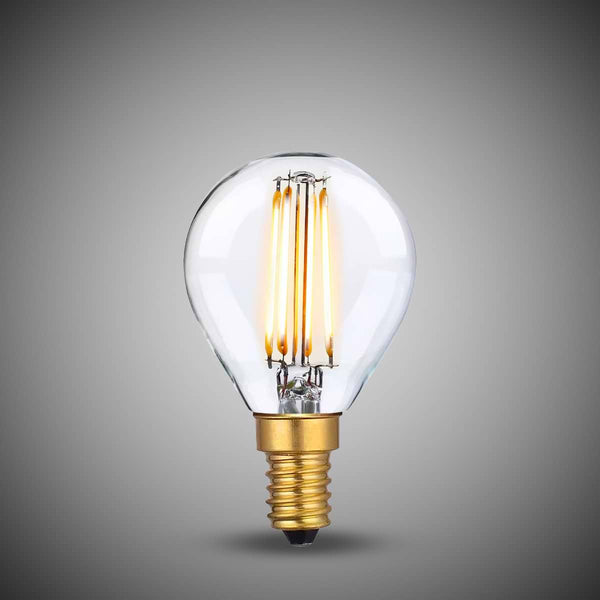 4W E14 P45 Golfball Light Bulb 2700K Standard Straight Filament High CRI Dimmable