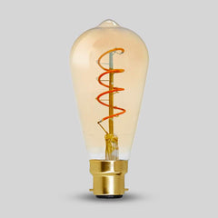 4W B22 ST64 Teardrop Light Bulb 1800K Vintage Filament High CRI Dimmable