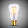 7W B22 ST64 Teardrop Light Bulb 2700K Standard Straight Filament High CRI Dimmable