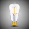 7W E27 ST64 Light Bulb 2700K Standard Straight Teardrop Filament High CRI Dimmable