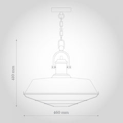 Brewer Cage Industrial Pendant Light Pale Grey - SE Home