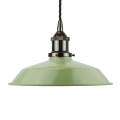 Mint Green Small Trinity Metal Painted Pendant Light - Black Nickel Lamp Holder & Ceiling Rose - SE Home