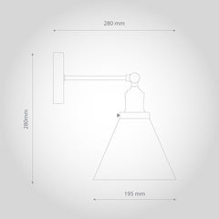 Romilly Clear Glass Funnel Wall Light - SE Home