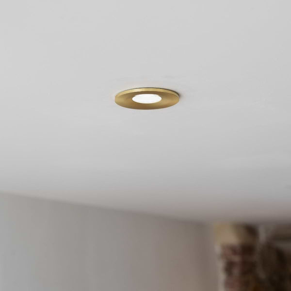 Antique Brass CCT Dim To Warm Fire Rated LED Dimmable 10W IP65 Downlig ...