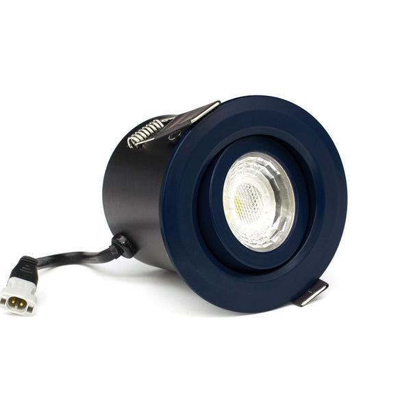 Navy Blue Tiltable Adjustable 4K Fire Rated LED 6W IP44 Dimmable Downlight - SE Home