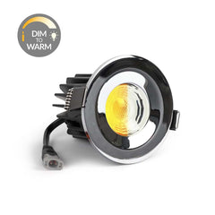Polished Chrome CCT Dim To Warm Fire Rated LED Dimmable 10W IP65 Downlight - SE Home