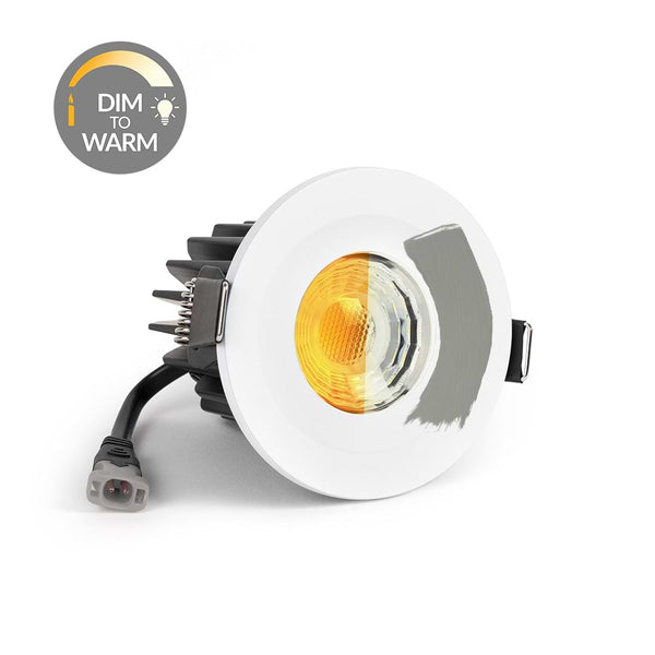 Primed Paintable CCT Dim To Warm Fire Rated LED Dimmable 10W IP65 Down ...