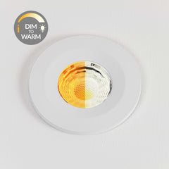 White CCT Dim To Warm Fire Rated LED Dimmable 10W IP65 Downlight - SE Home
