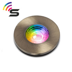Antique Brass Fire Rated Colour Changing Smart LED IP65 Downlight - SE Home