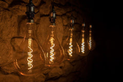 LARGE 6W E27 ES Vintage Edison PS160 LED Light Bulb 1800K Spiral Filament High CRI Dimmable - SE Home