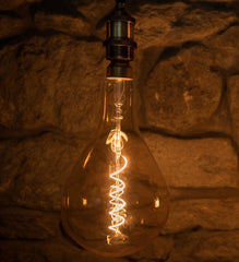 LARGE 6W E27 ES Vintage Edison PS160 LED Light Bulb 1800K Spiral Filament High CRI Dimmable - SE Home