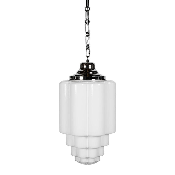 Glasshouse Nickel Art Deco Hallway Pendant Light - SE Home